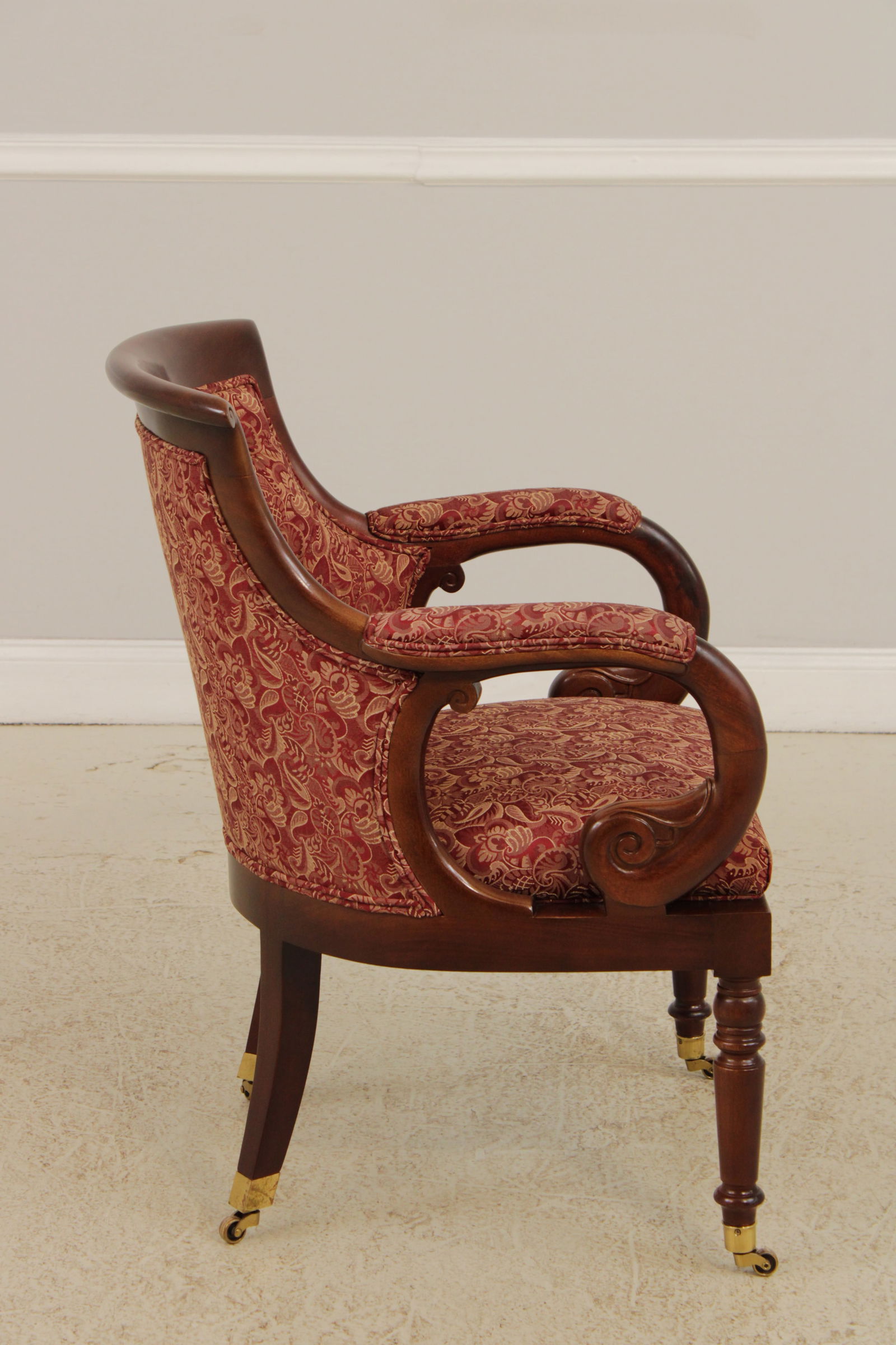Hancock & Moore Regency Mahogany Upholstered Chair - 4