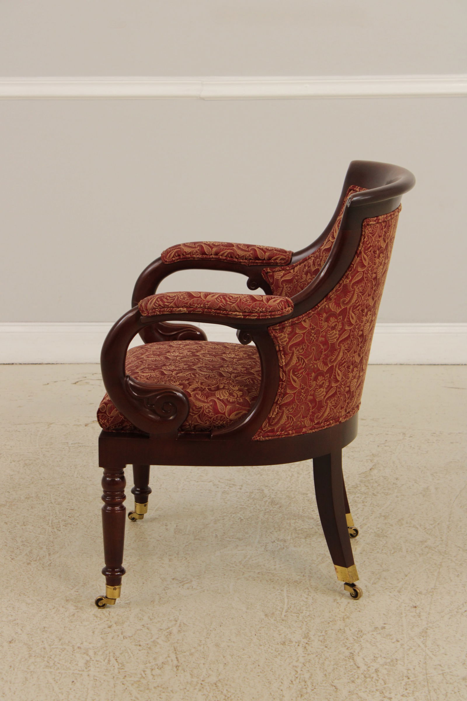 Hancock & Moore Regency Mahogany Upholstered Chair - 5