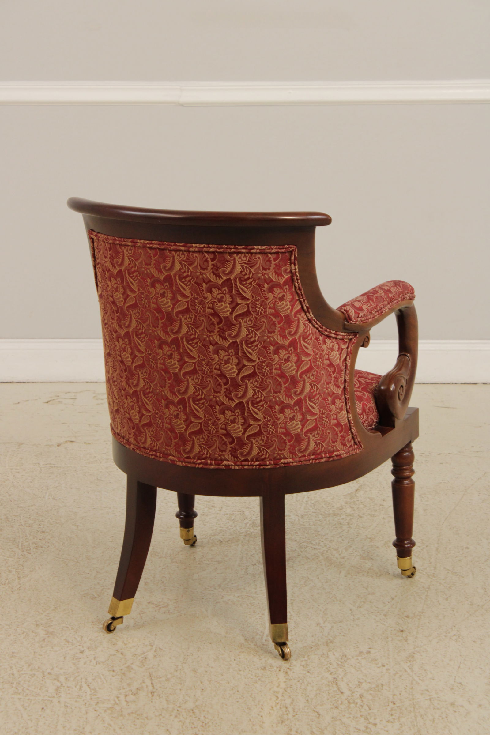 Hancock & Moore Regency Mahogany Upholstered Chair - 6