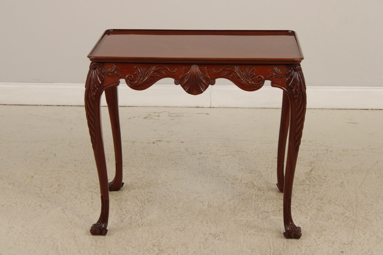 Kindel Irish Georgian Carved Mahogany Tea Table - 3