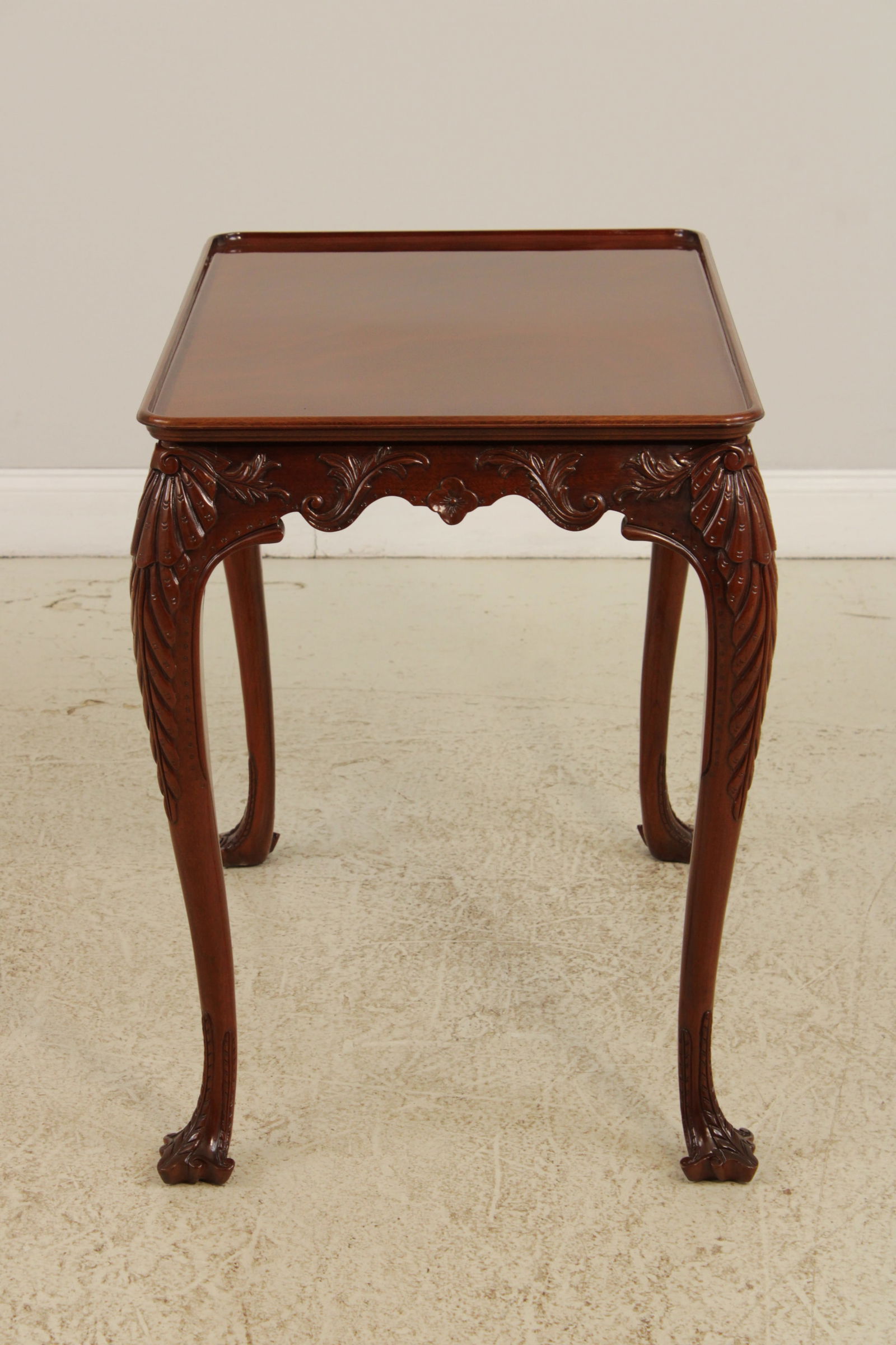Kindel Irish Georgian Carved Mahogany Tea Table - 4