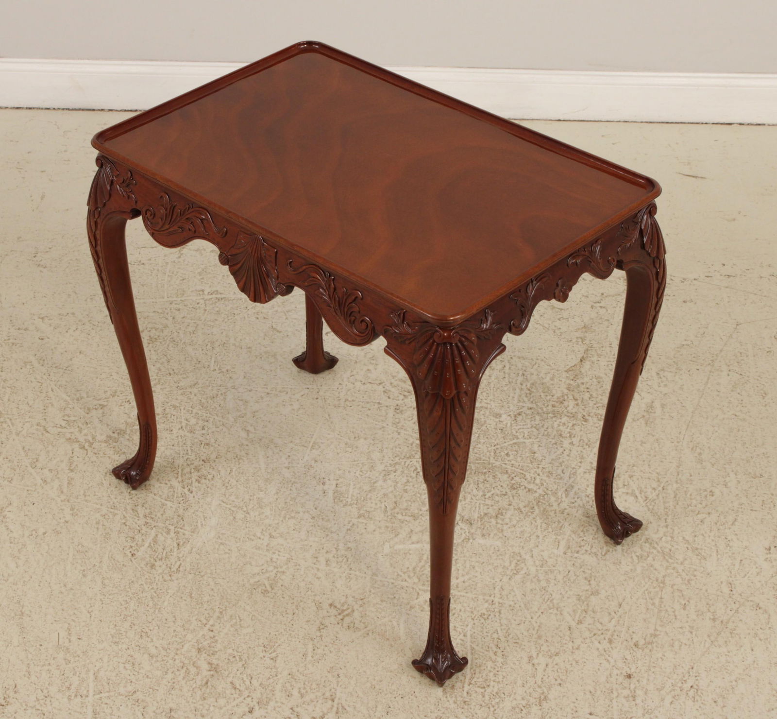 Kindel Irish Georgian Carved Mahogany Tea Table - 5