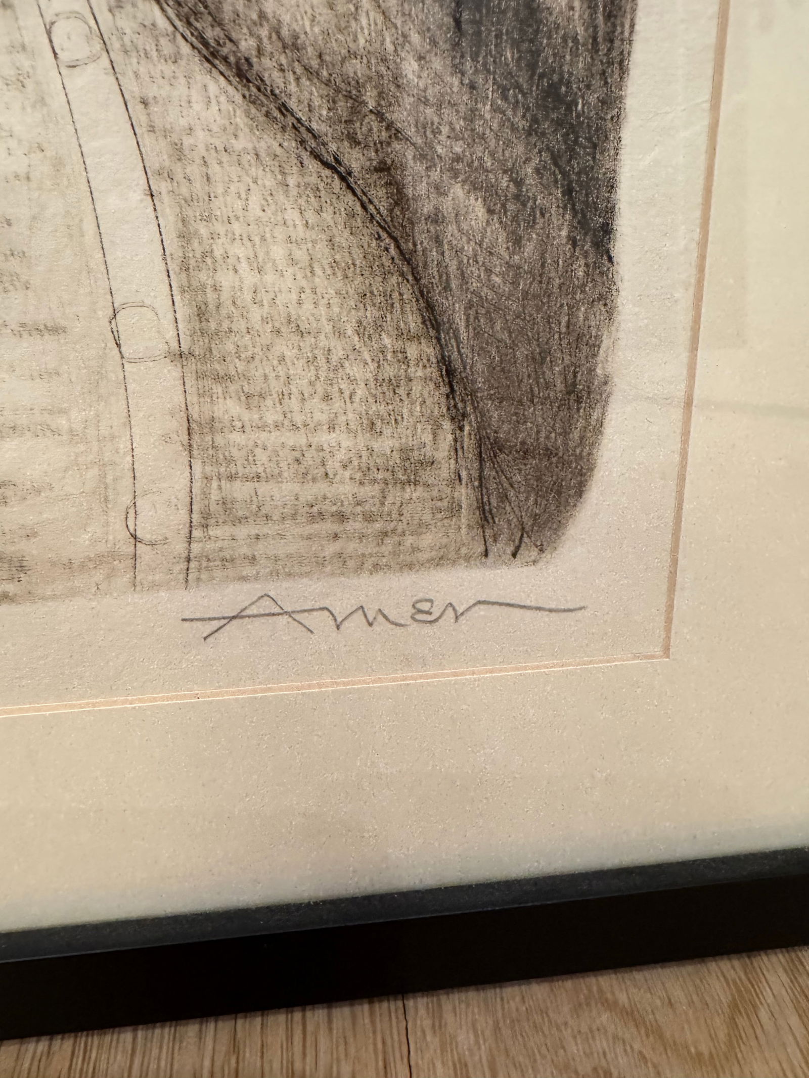 1960s Irving Amen "Reverie" Original Signed Etching - Rare Trial Proof - 5