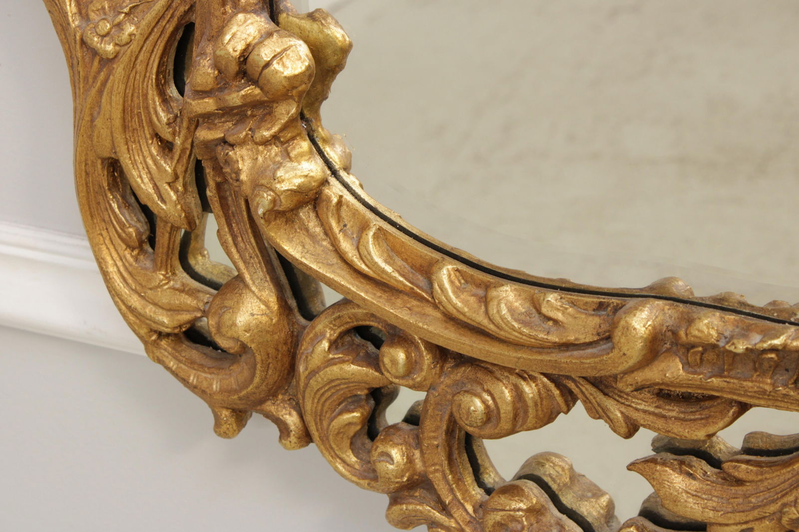 Friedman Brothers 6688 Large Ornate Gold Frame Mirror - 6