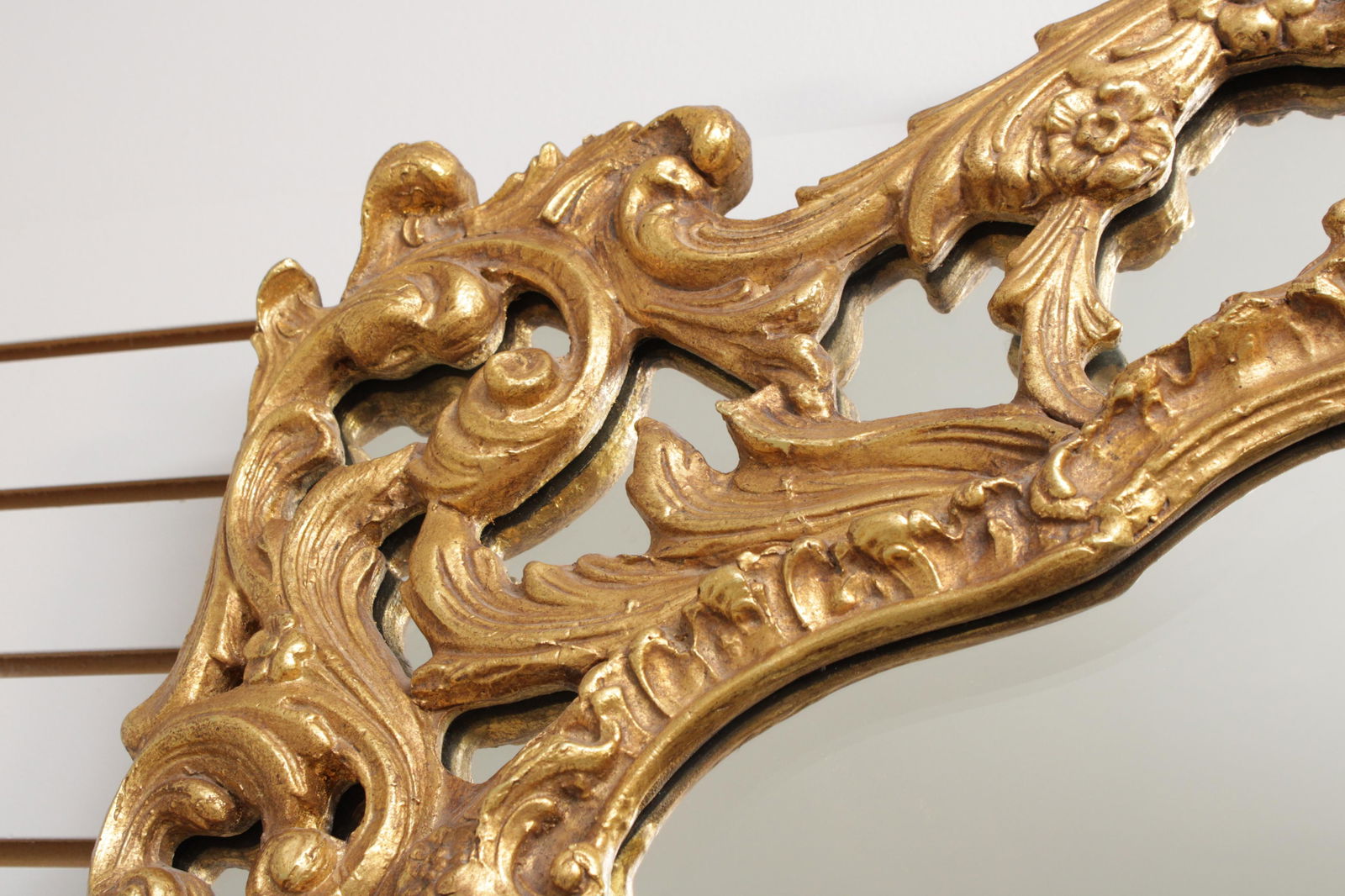 Friedman Brothers 6688 Large Ornate Gold Frame Mirror - 7