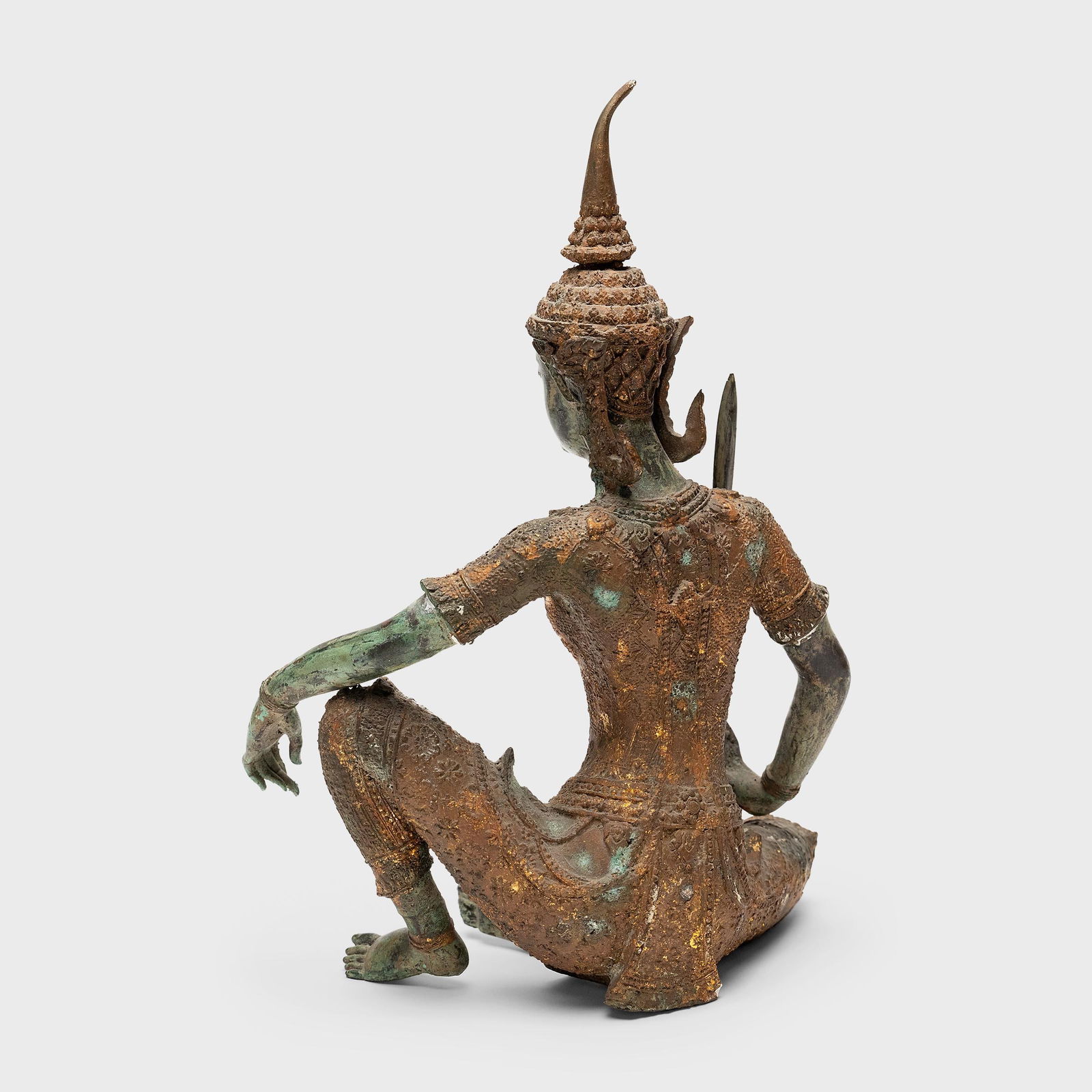 Thai Bronze Warrior Figure, C. 1900 - 2