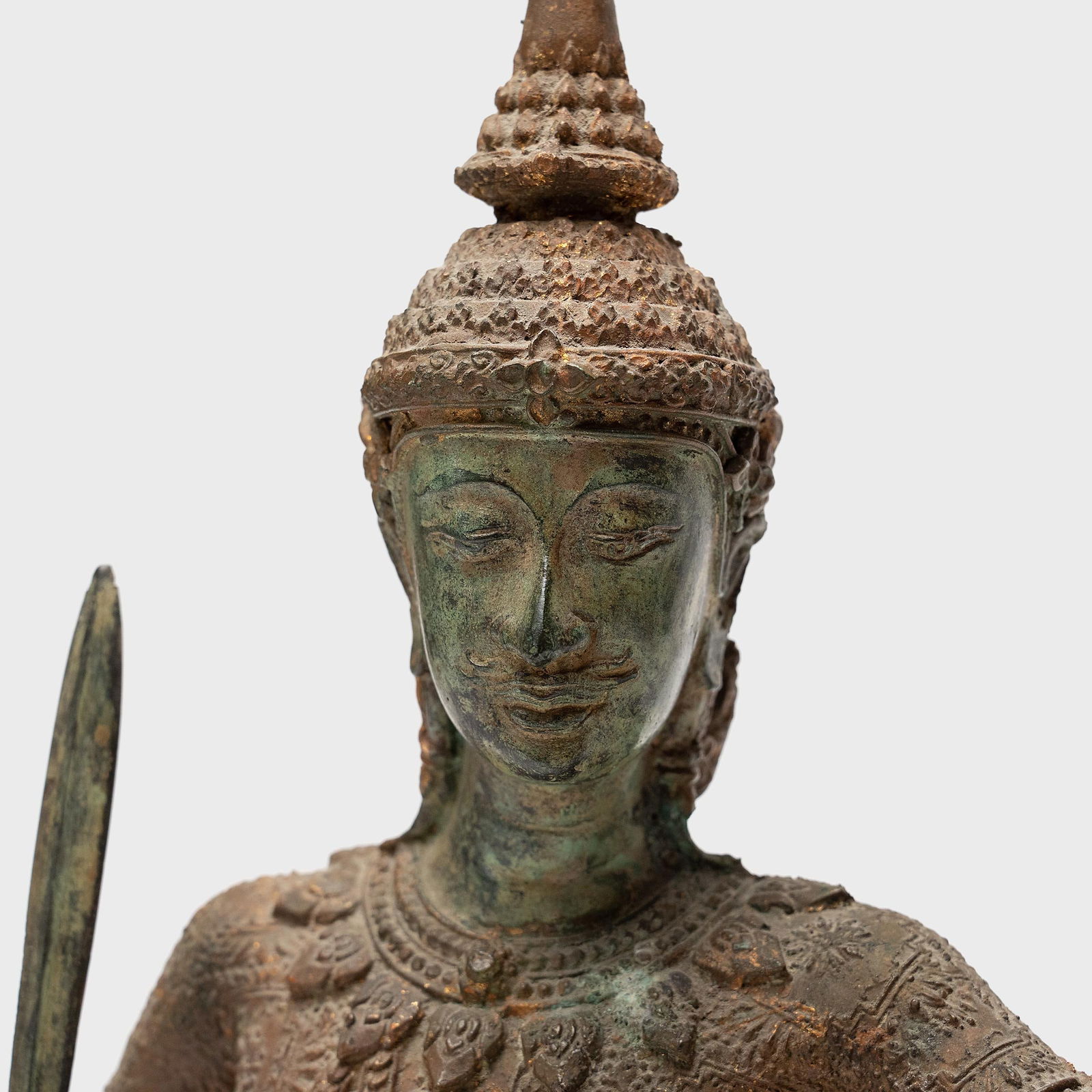 Thai Bronze Warrior Figure, C. 1900 - 3