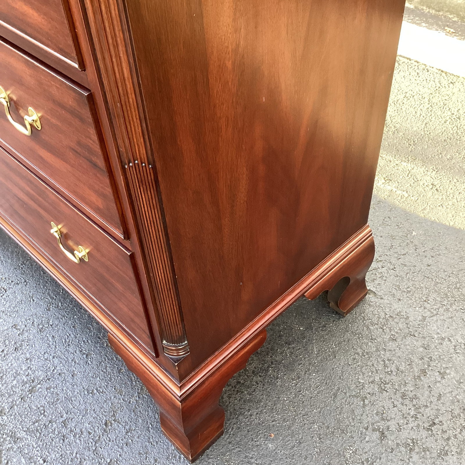 1980s Henkel Harris Genuine Mahogany Tall Chest of Drawers, Chippendale Style – Finish 29 - 13