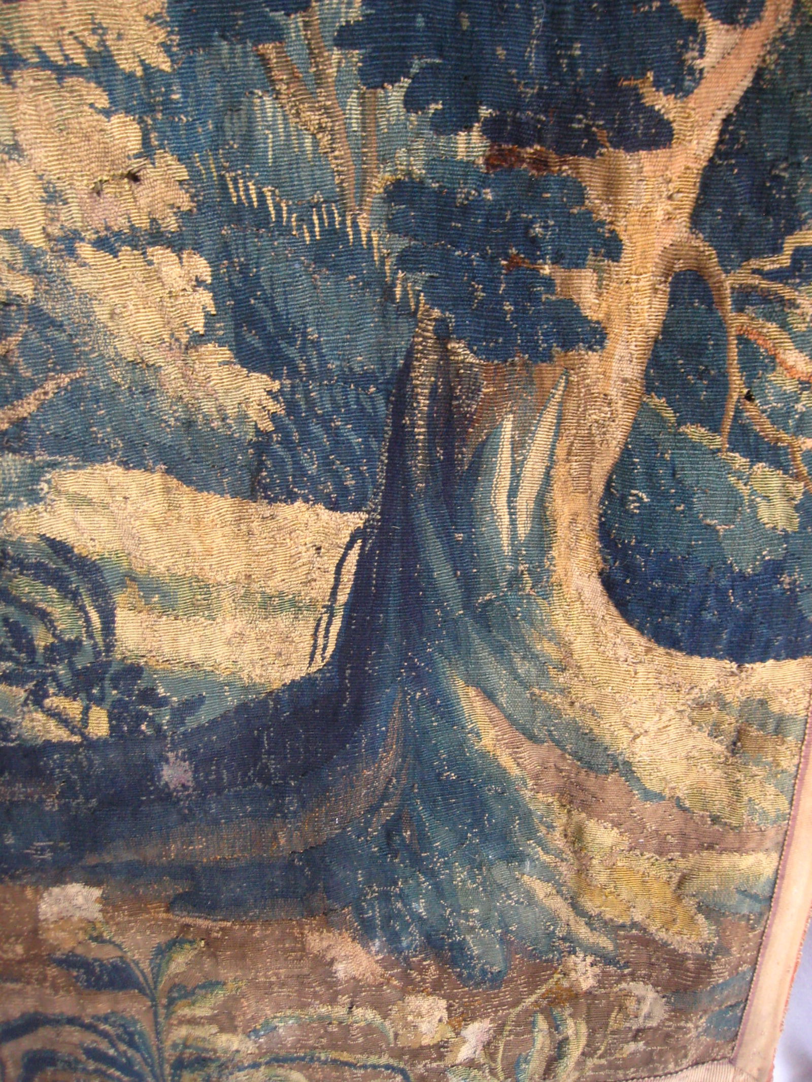 Flemish Tapestry Verdure Scene of a Forest XVIII Century - 10