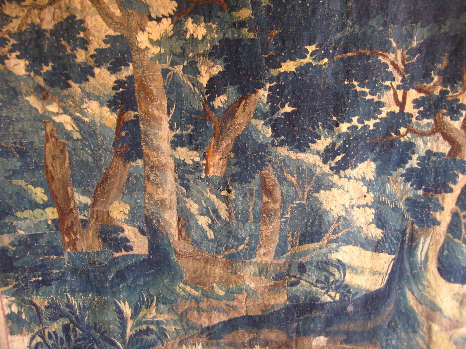 Flemish Tapestry Verdure Scene of a Forest XVIII Century - 12