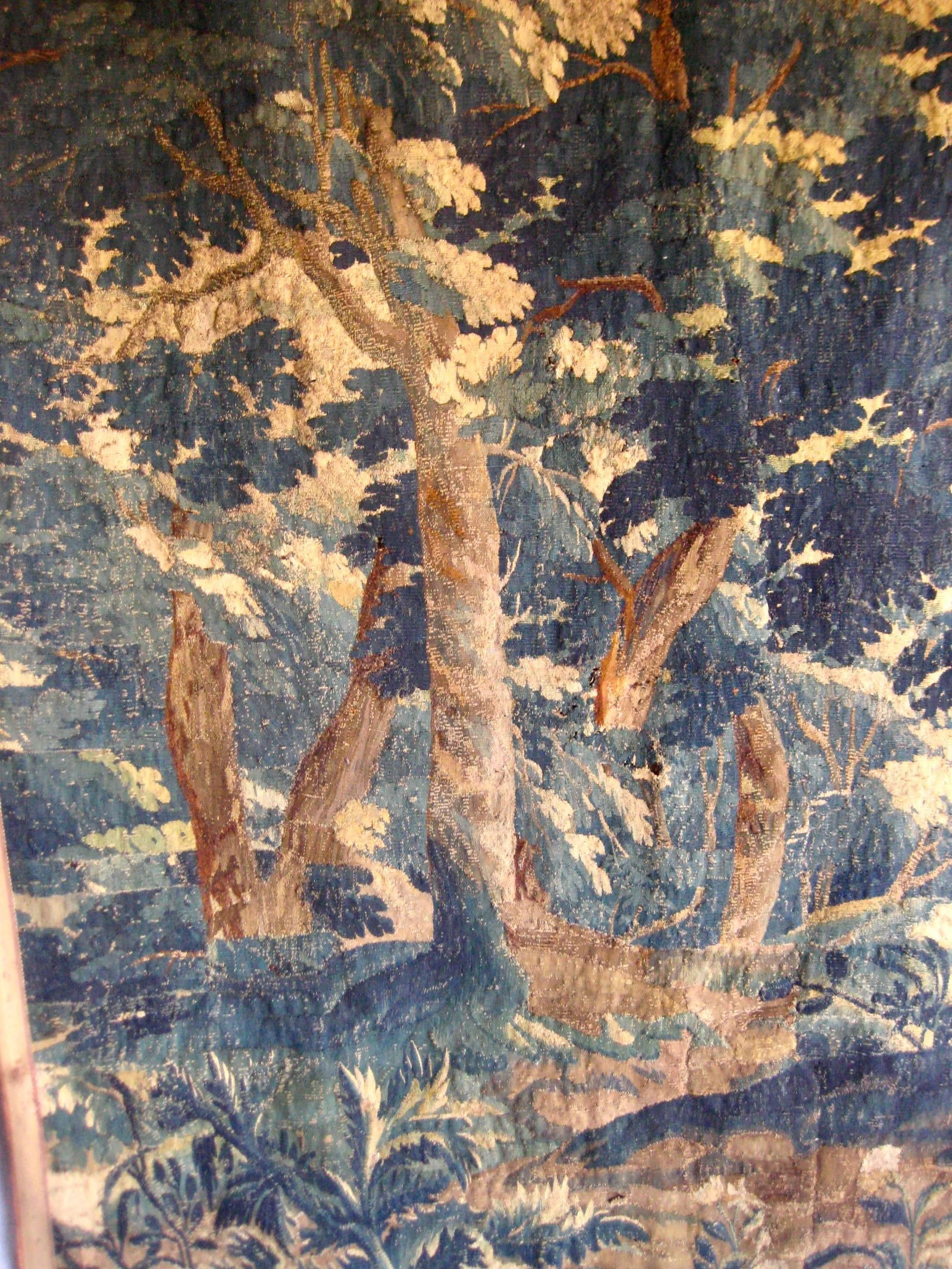 Flemish Tapestry Verdure Scene of a Forest XVIII Century - 3