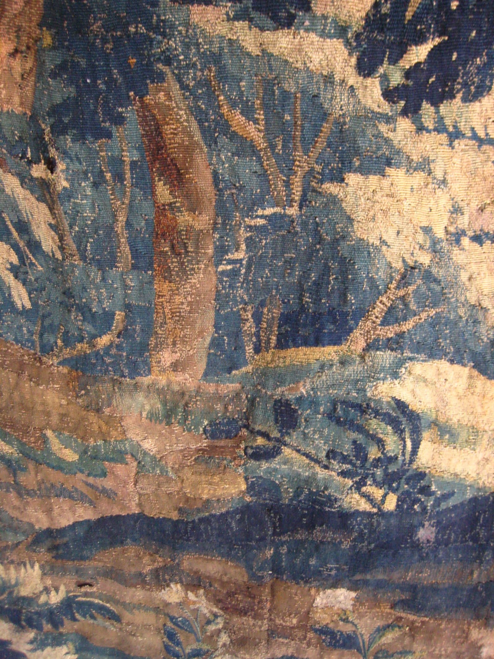 Flemish Tapestry Verdure Scene of a Forest XVIII Century - 7