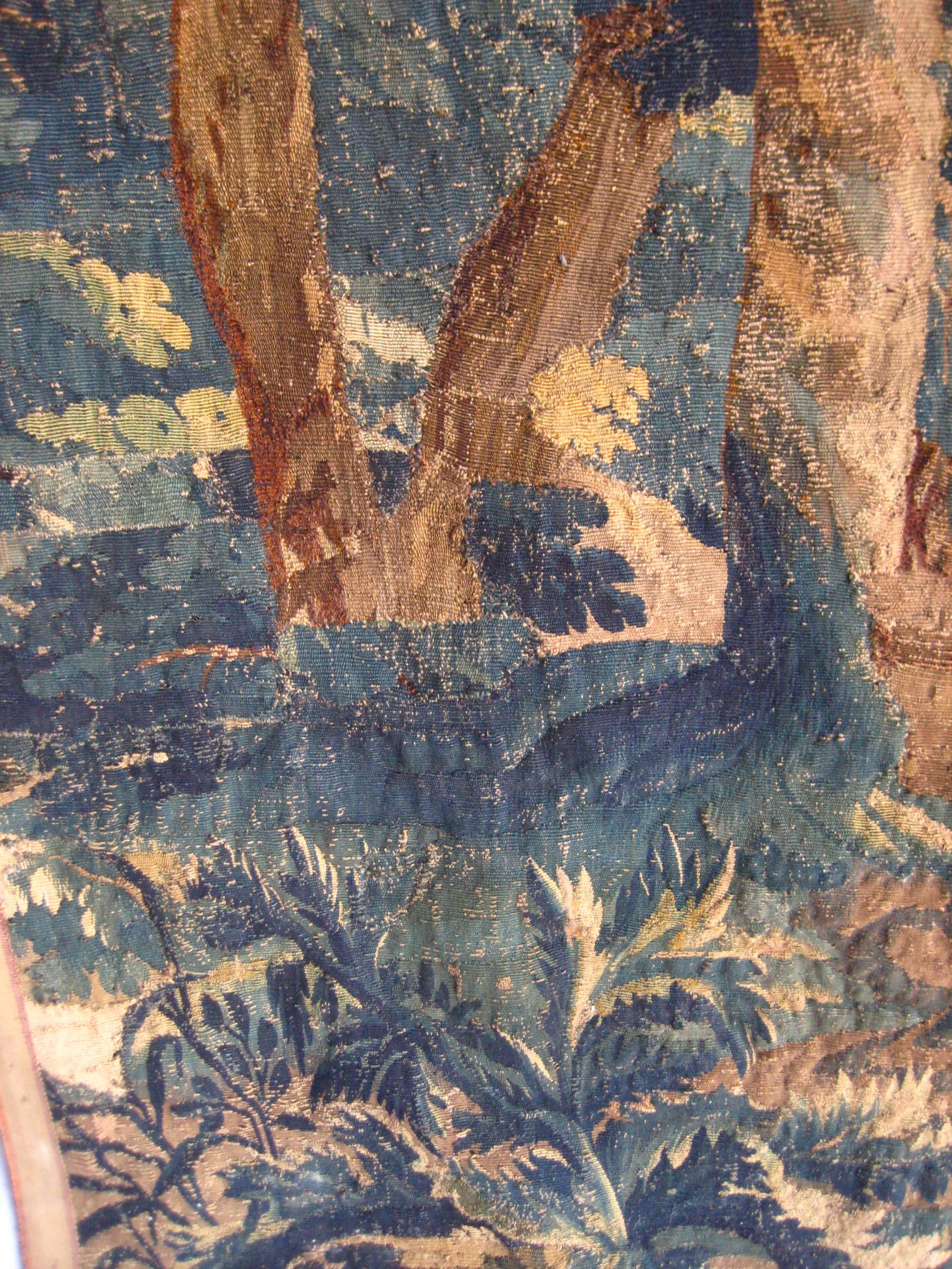 Flemish Tapestry Verdure Scene of a Forest XVIII Century - 8