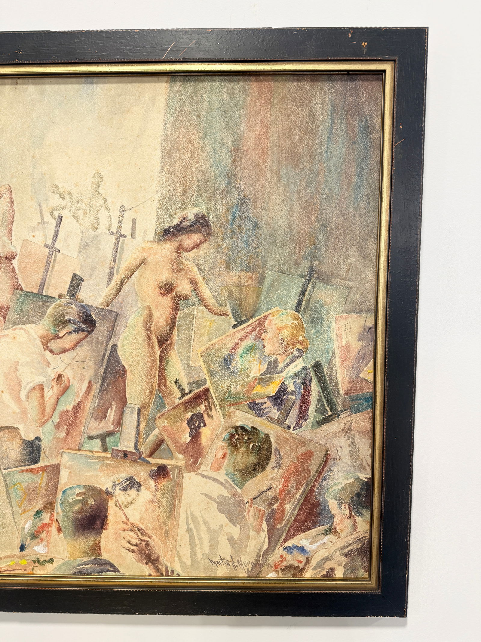 Martin J. Murray (American, 1908–1997) Nude Art Class Scene Study 1954 - 5