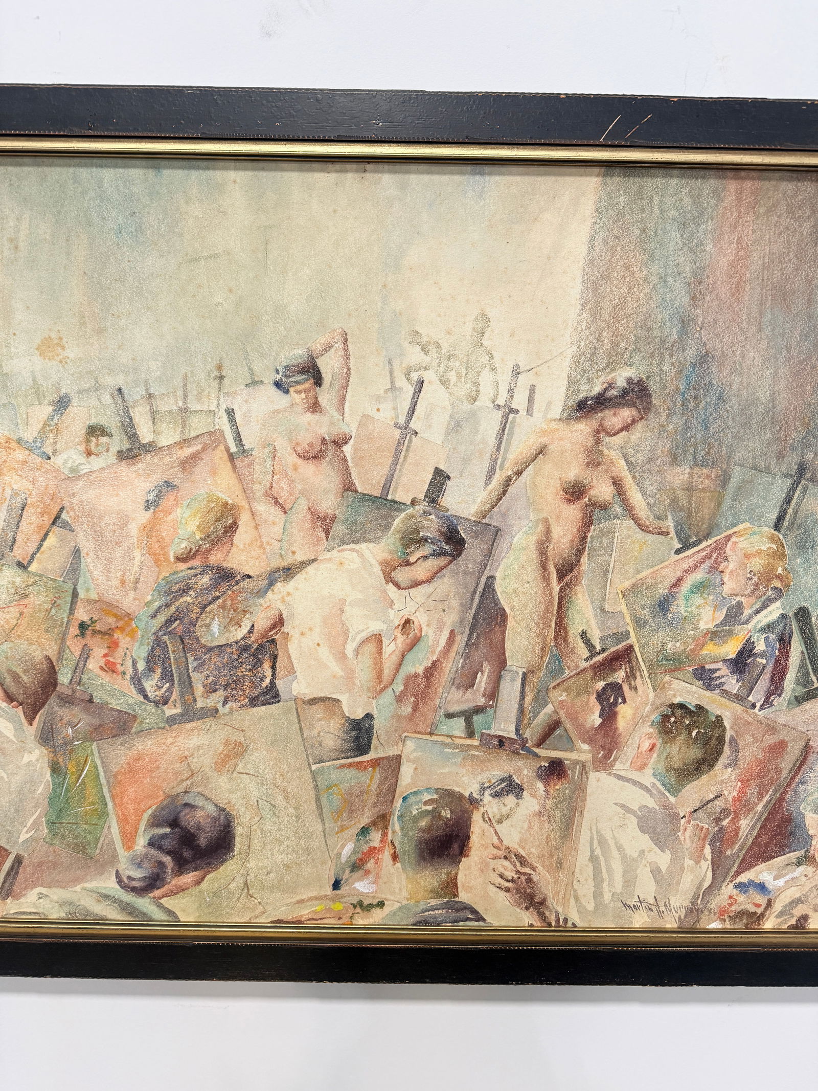 Martin J. Murray (American, 1908–1997) Nude Art Class Scene Study 1954 - 6