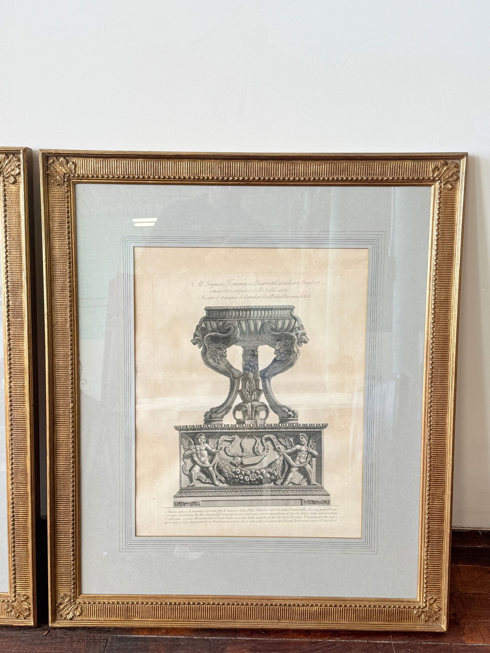 Antique Giovanni Battista Piranesi Italian Pair of Roman Antiquities Engravings - 7