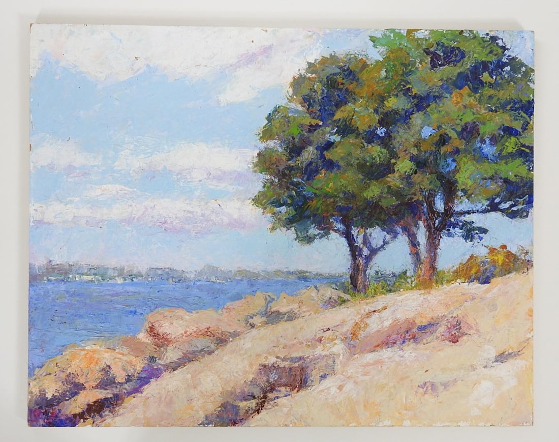 Early 21st Century Plein Air Impressionist Coastal Landscape Painting - 6