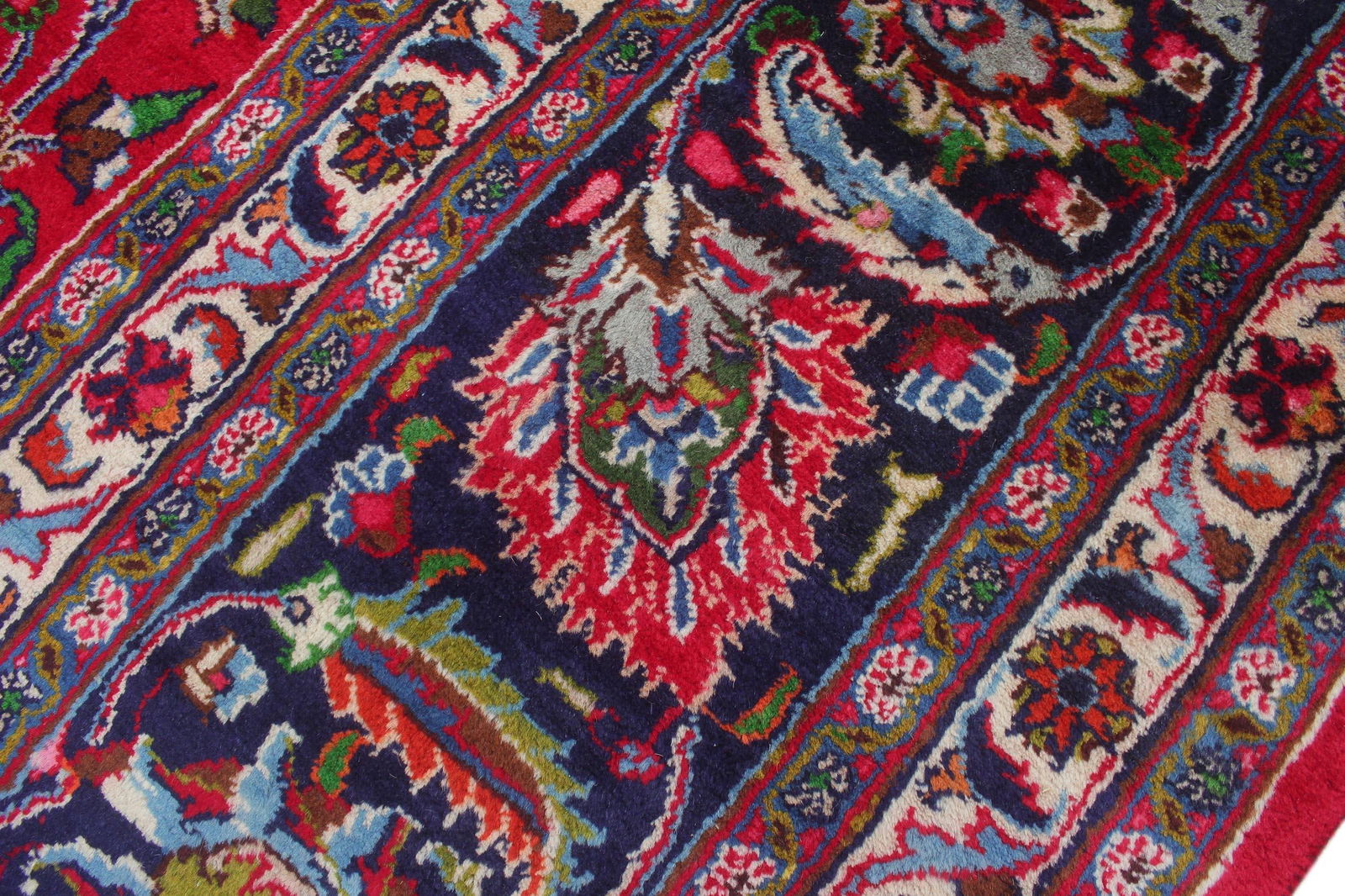 1960s Fine 9'7" X 12'11" Hand-Knotted Wool Area Rug - Traditional Medallion - 6