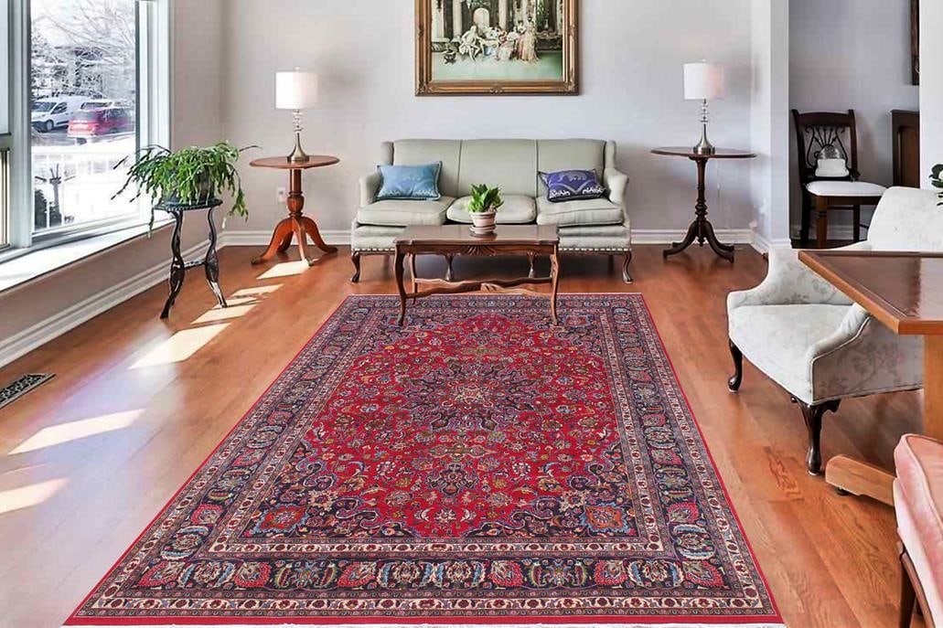 1960s Fine 9'7" X 12'11" Hand-Knotted Wool Area Rug - Traditional Medallion - 8