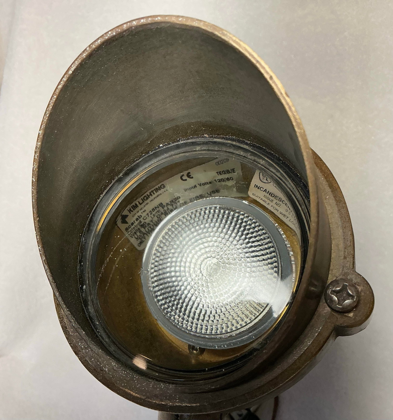 Vintage Kim Lighting Brass Scarab Table Top Accent/Uplight Lights, Circa 1960s - 1970s - 7