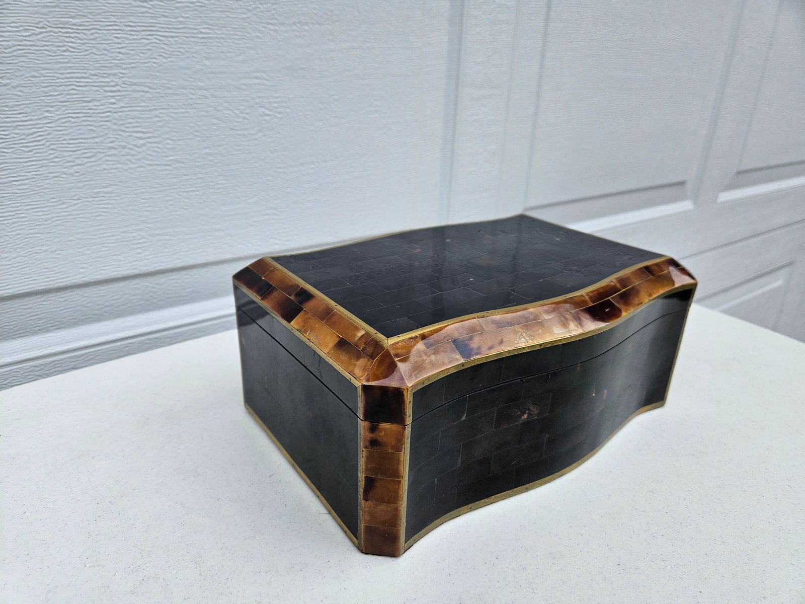 Maitland Smith Black and Brown Trinket Box - 9