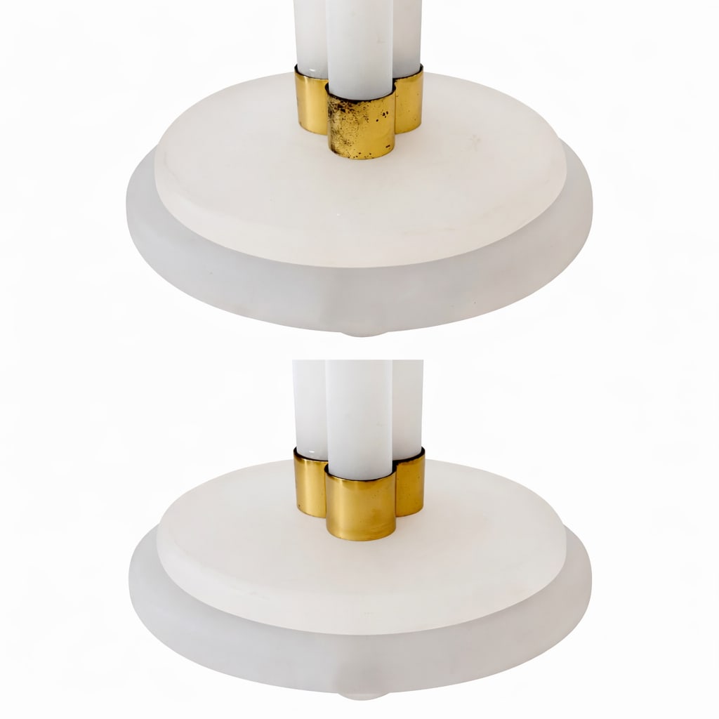 Pair of Sandblasted Lucite Torchieres by Karl Springer From 70's - 4