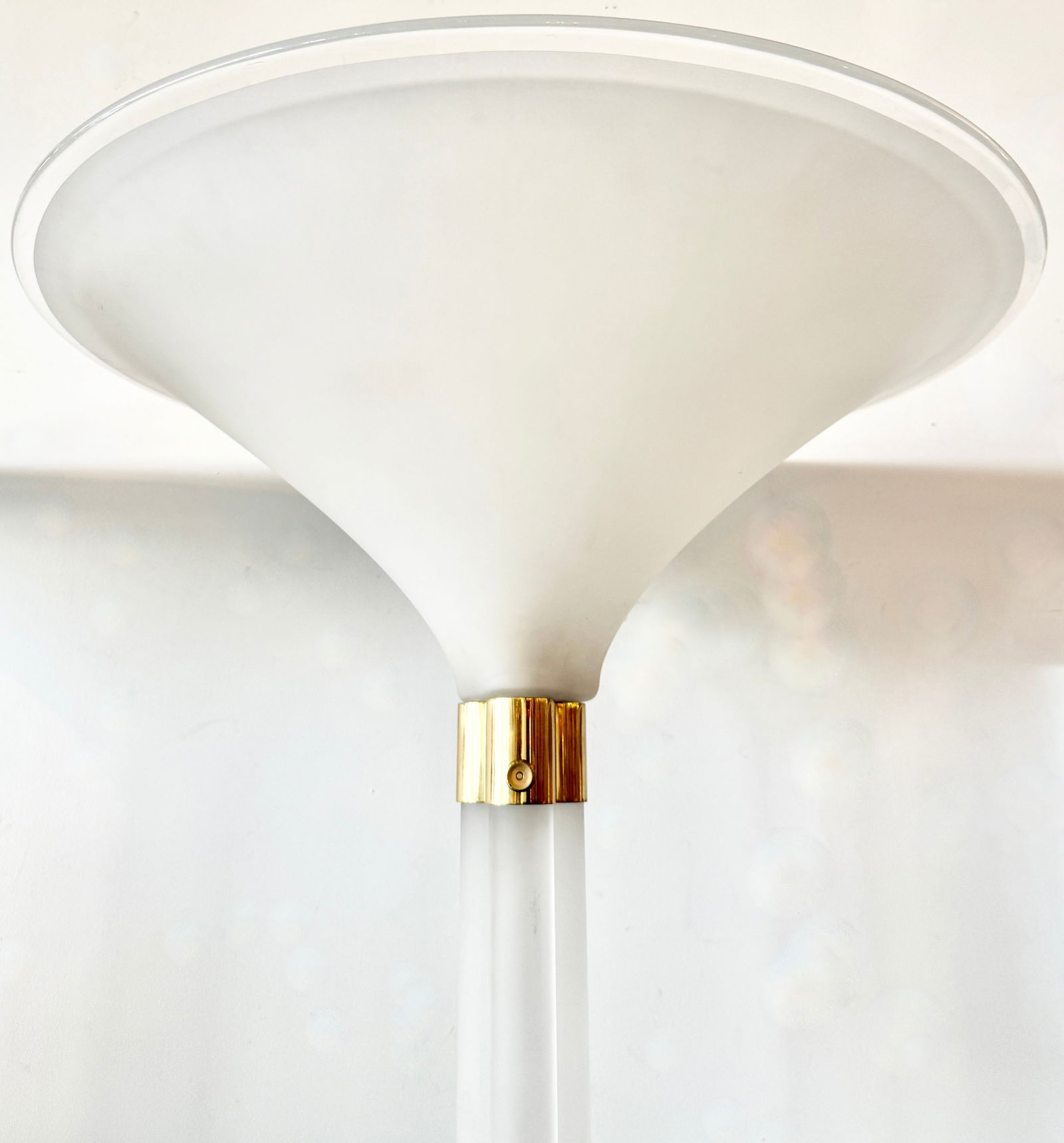 Pair of Sandblasted Lucite Torchieres by Karl Springer From 70's - 8