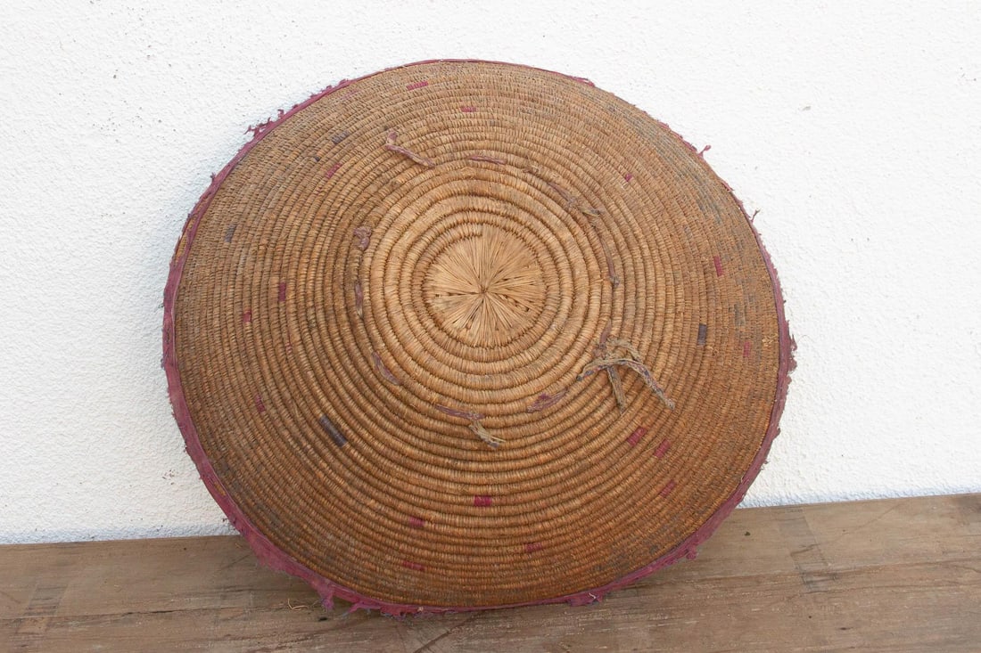 24"Dm Antique Harvest Coiled Basket - 7