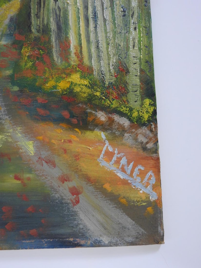 Mid 20th Century Autumn Forest Lane Painting - 2