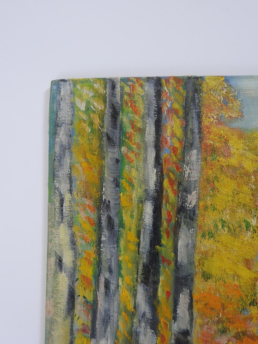 Mid 20th Century Autumn Forest Lane Painting - 4