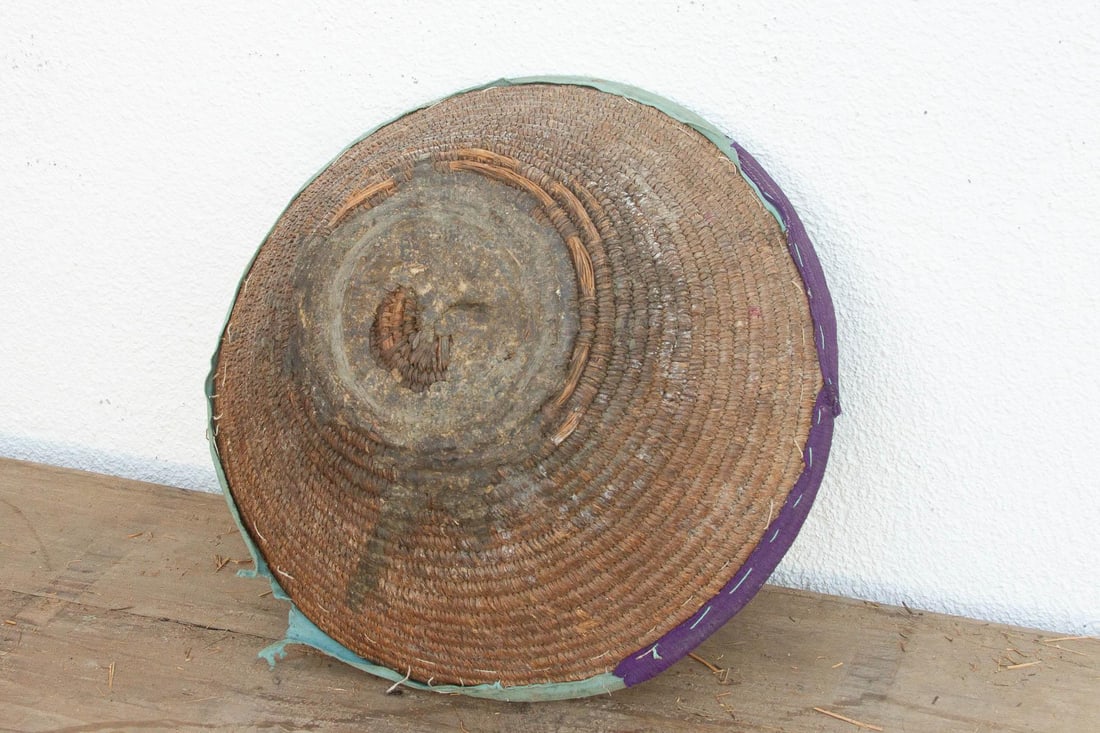 Vintage Nomodic Harvest Bowl W/Colorful Textile Rim - 5