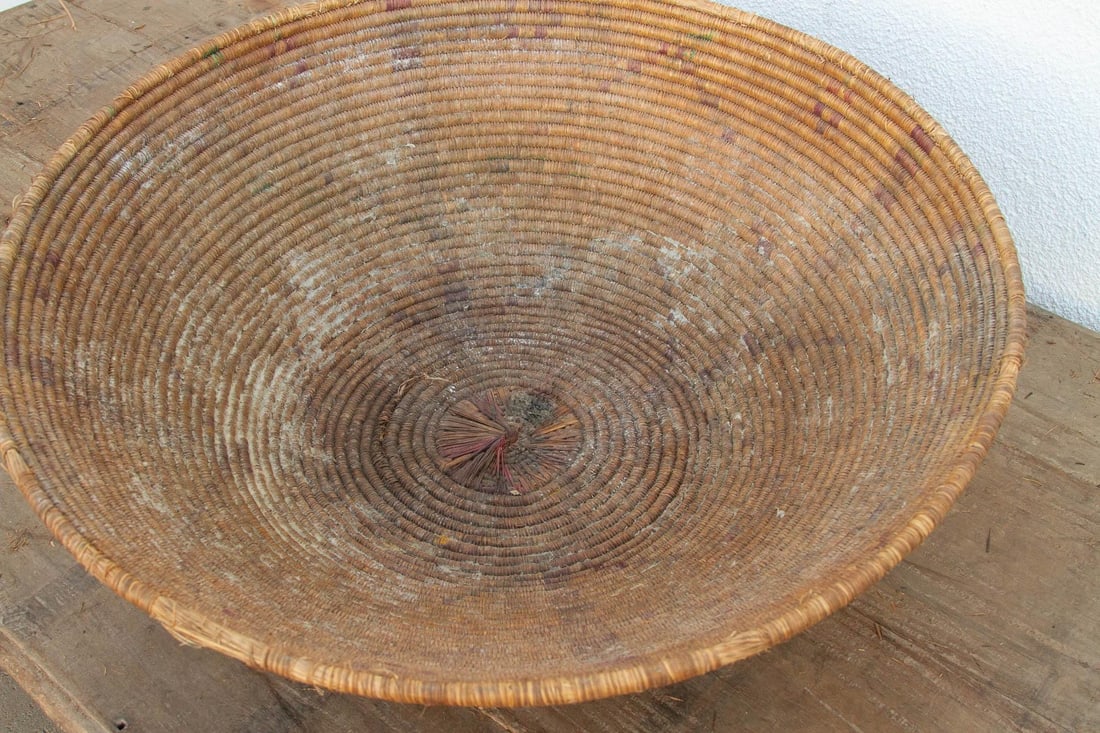 Large Tribal Pattern Nomadic Harvest Bowl - 7