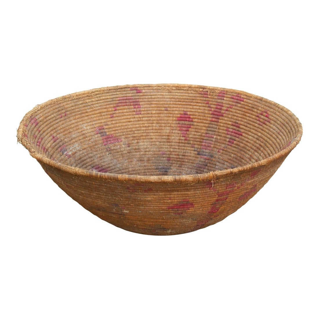 28" Dm Faded Motif Handwoven Gathering Basket (1 of 10)