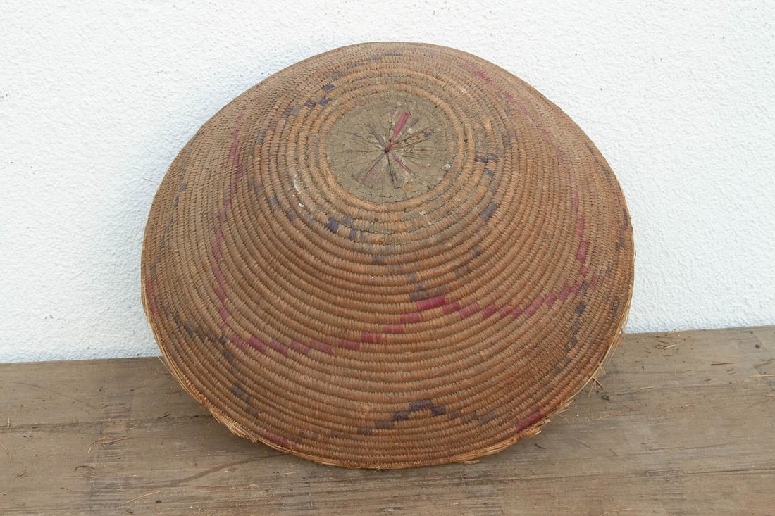 Antique Floral Motif Harvesting Basket - 6