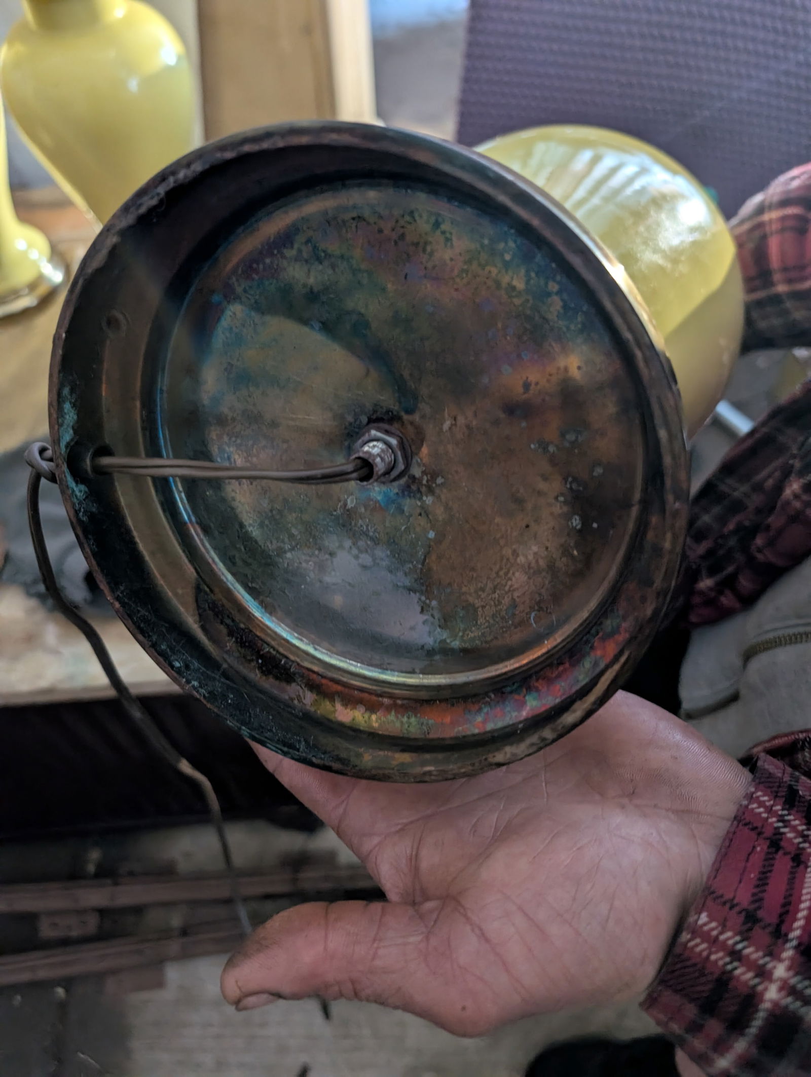 Vintage Butter Yellow Ceramic Ginger Jar Table Lamps - Set of 4 - 8