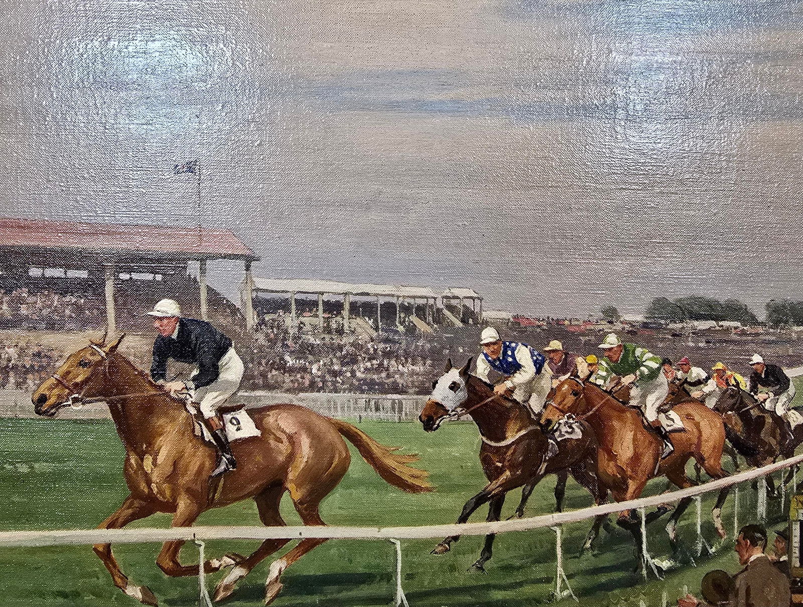 Sanderson Wells- Hyperium 1933 Epson Derby Horse Race Winner -Oil Painting - 5