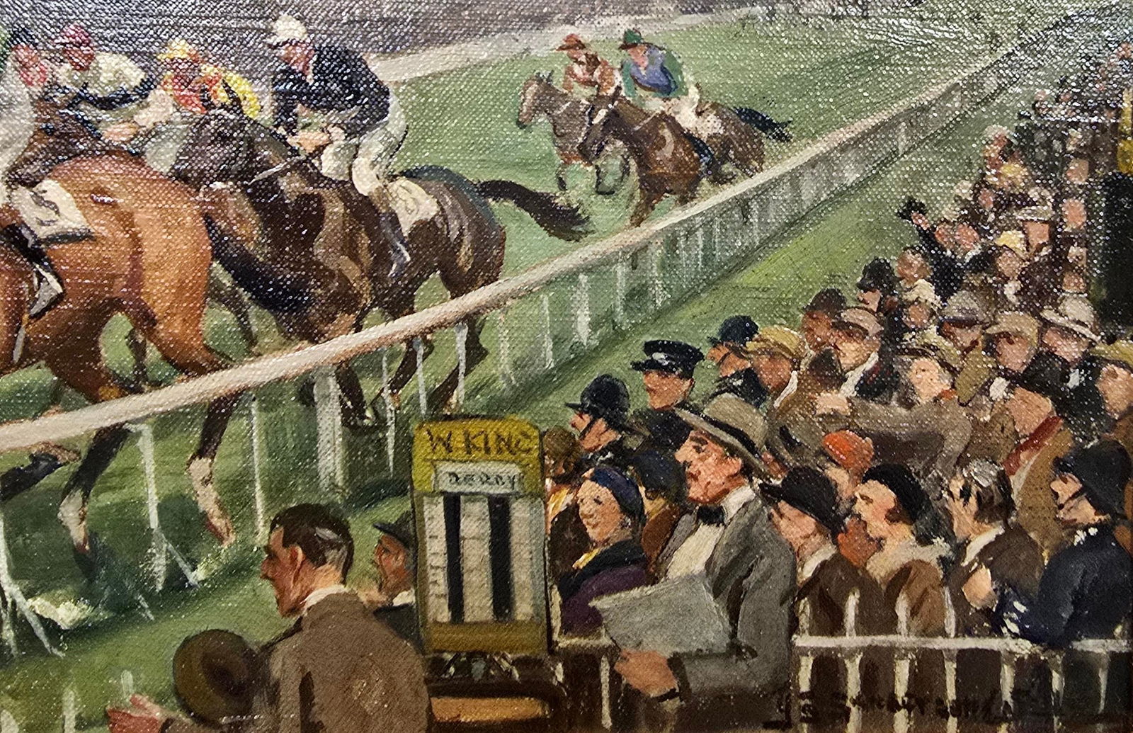 Sanderson Wells- Hyperium 1933 Epson Derby Horse Race Winner -Oil Painting - 7