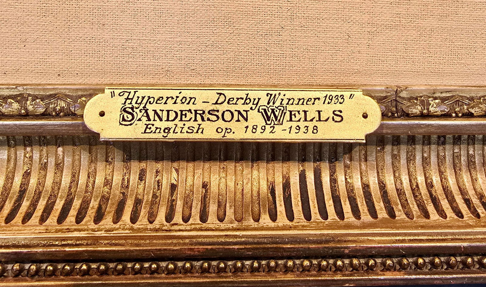 Sanderson Wells- Hyperium 1933 Epson Derby Horse Race Winner -Oil Painting - 9