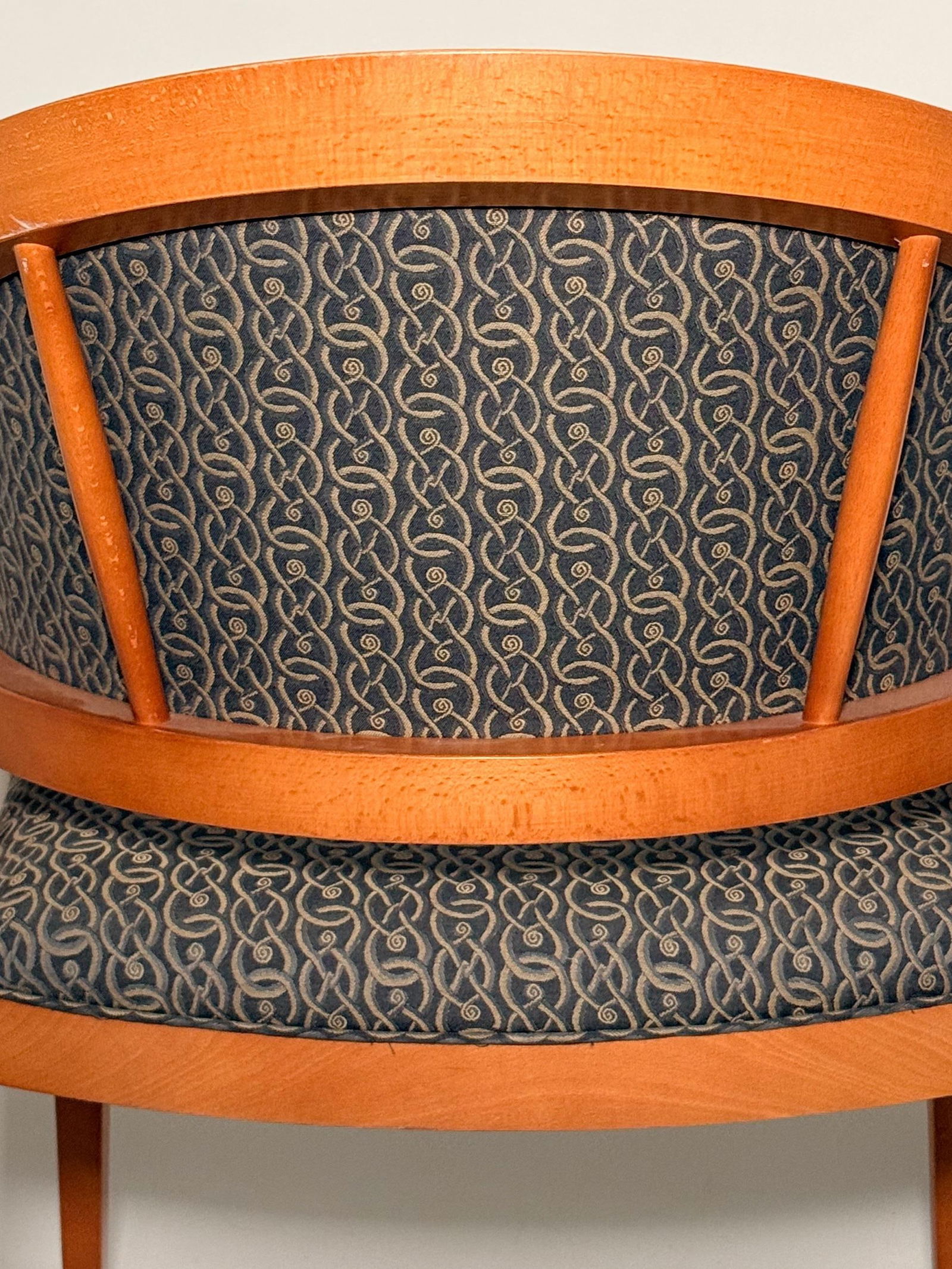 1990s Gunlocke Sculptural Wood Accent/Desk Chair With Curved Back - 7