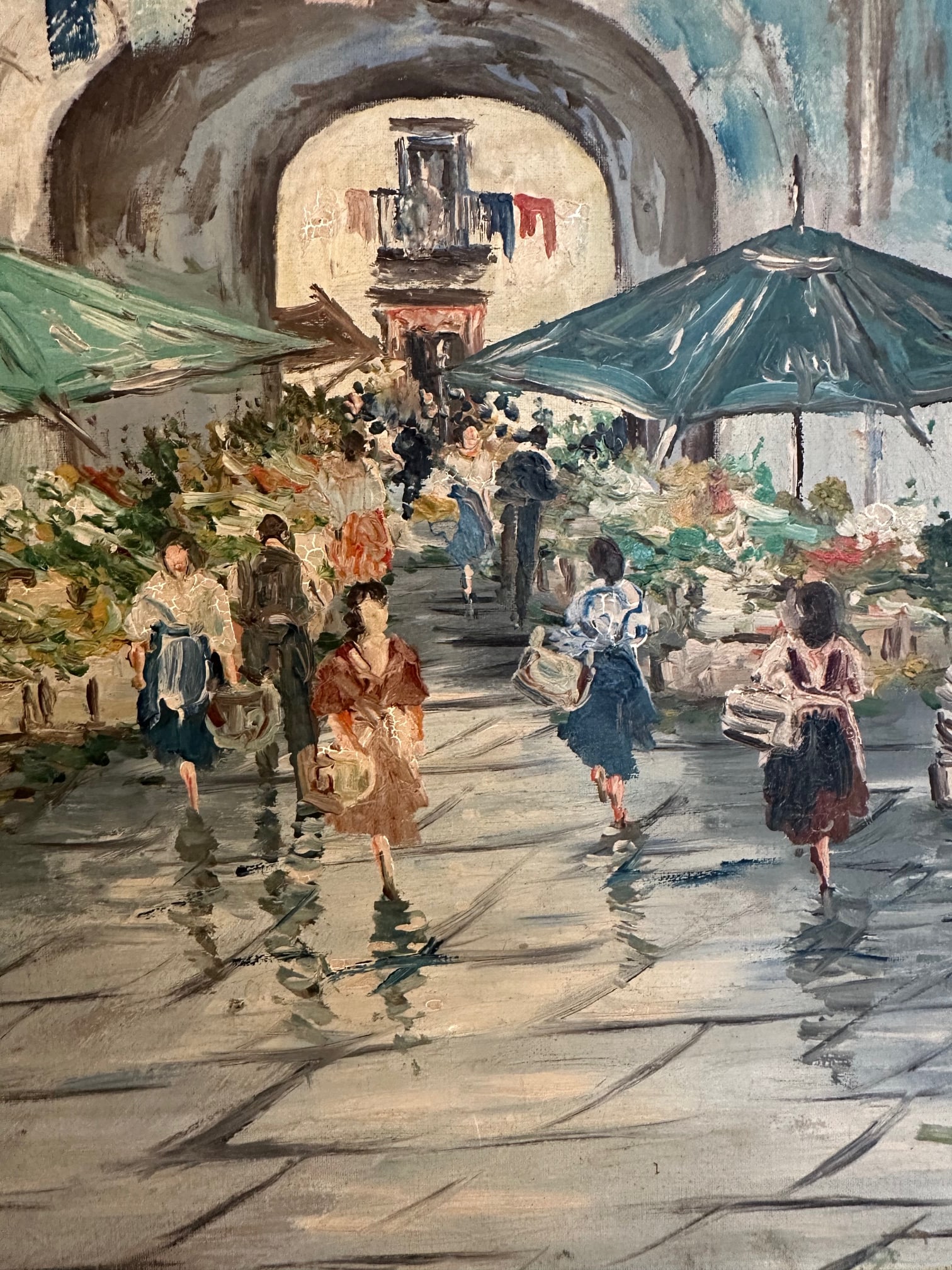 Newly Framed Lovely Vintage Painting of Paris Street Scene - 3