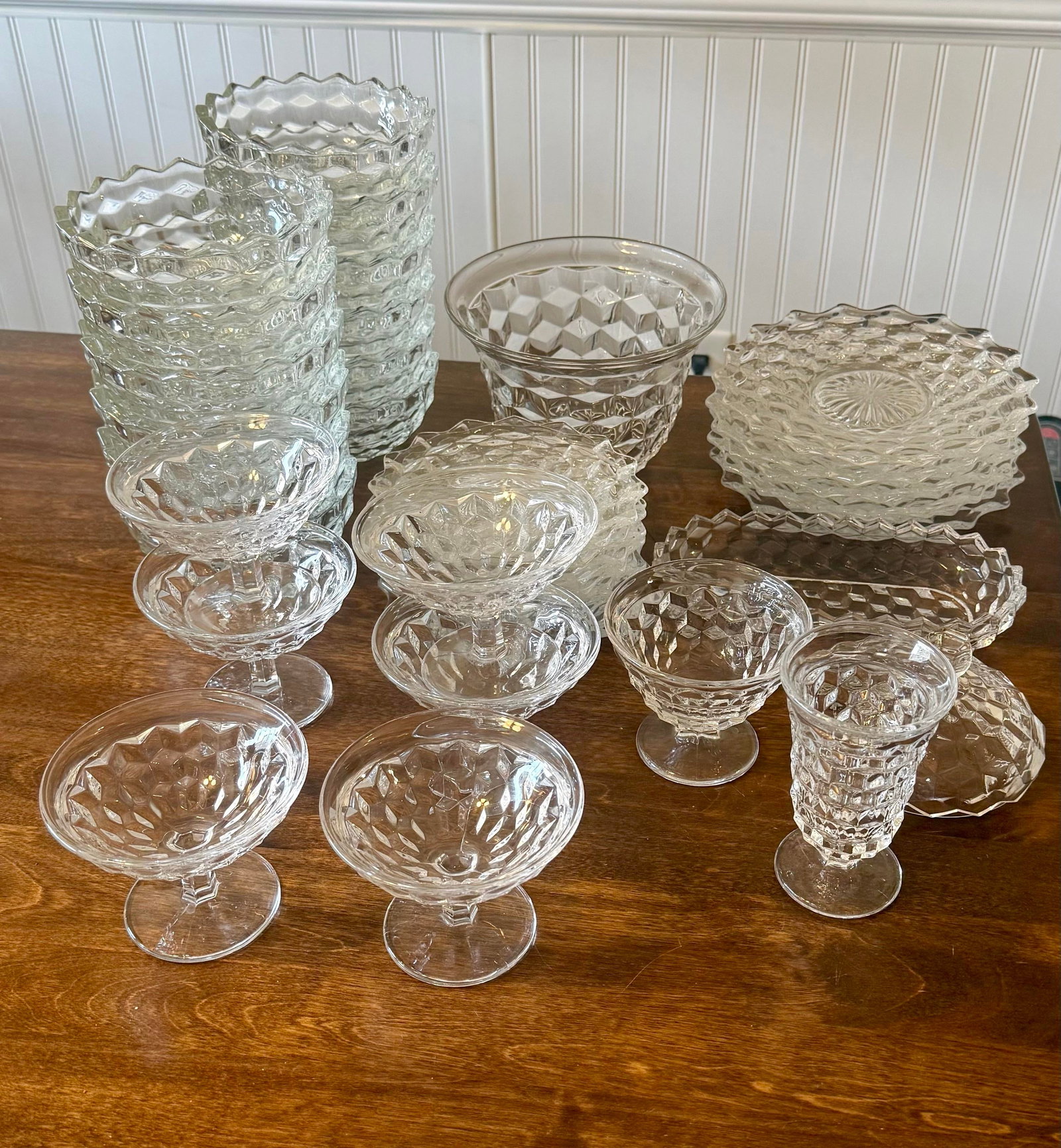 Late 20th Century Fostoria American Cubist Dish Collection - 47pcs - 3