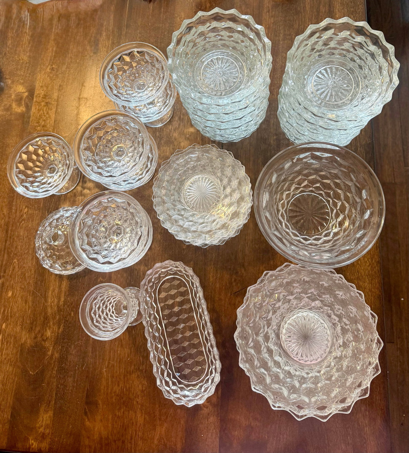 Late 20th Century Fostoria American Cubist Dish Collection - 47pcs - 5