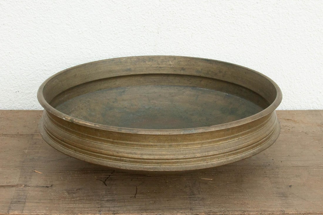 Large 24" Dm Antique Golden Bronze Urli Pot - 4