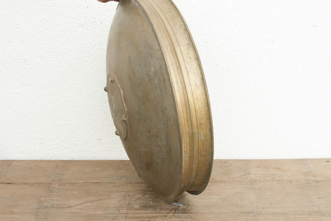 Large 24" Dm Antique Golden Bronze Urli Pot - 8