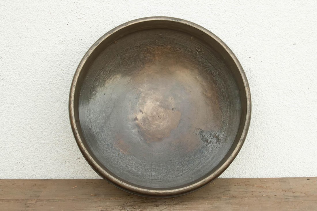 Antique Southern India Bronze Urli Vessel - 6