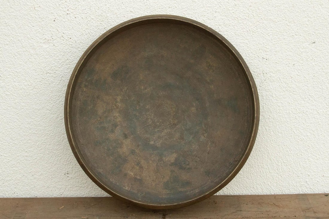 Rare Patinated Bronze Urli From Southern India - 5