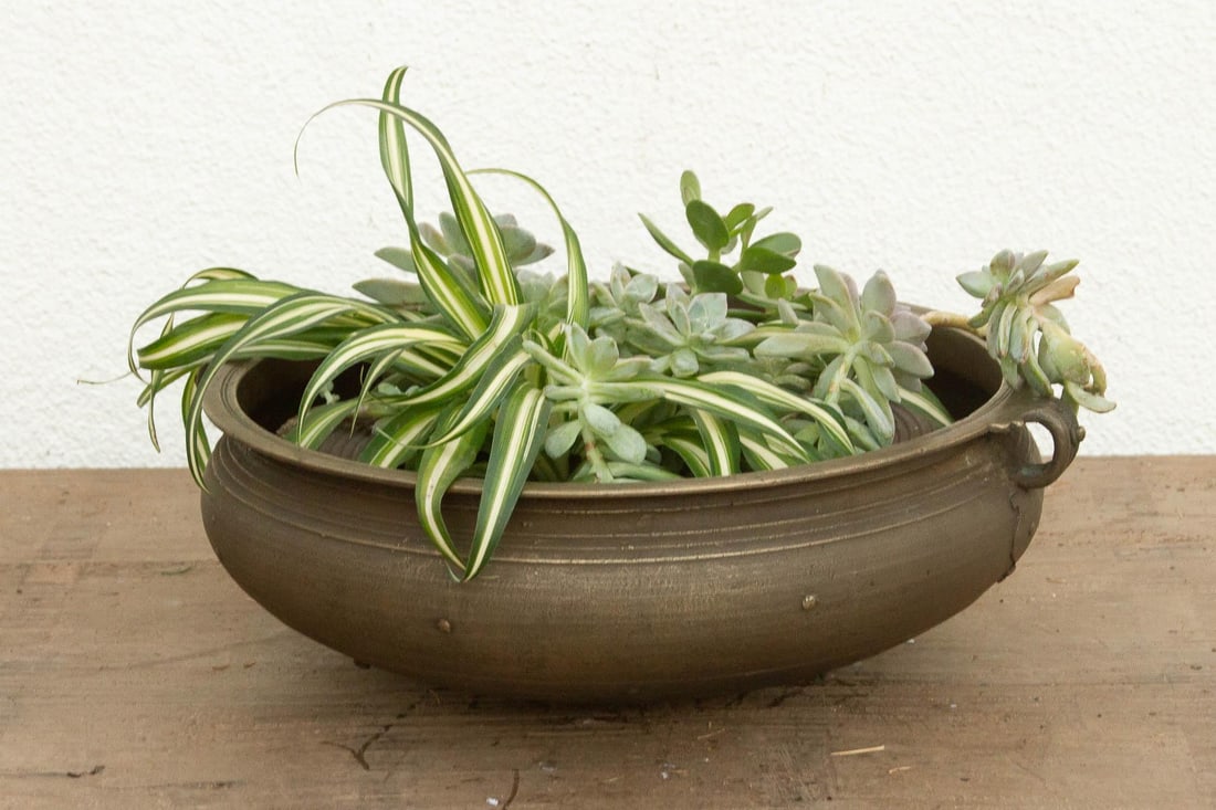 Antique Traditional Kerala Handled Urli Vessel - 2