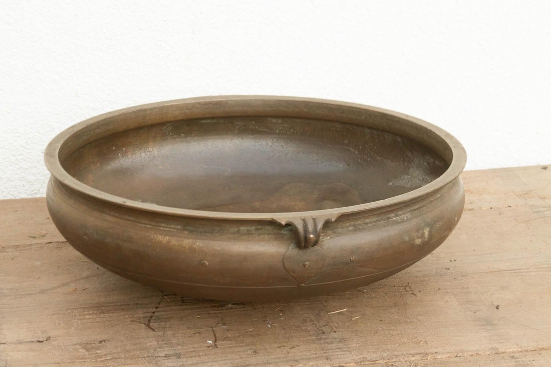 Handcast Indian Bronze Temple Urli - 4