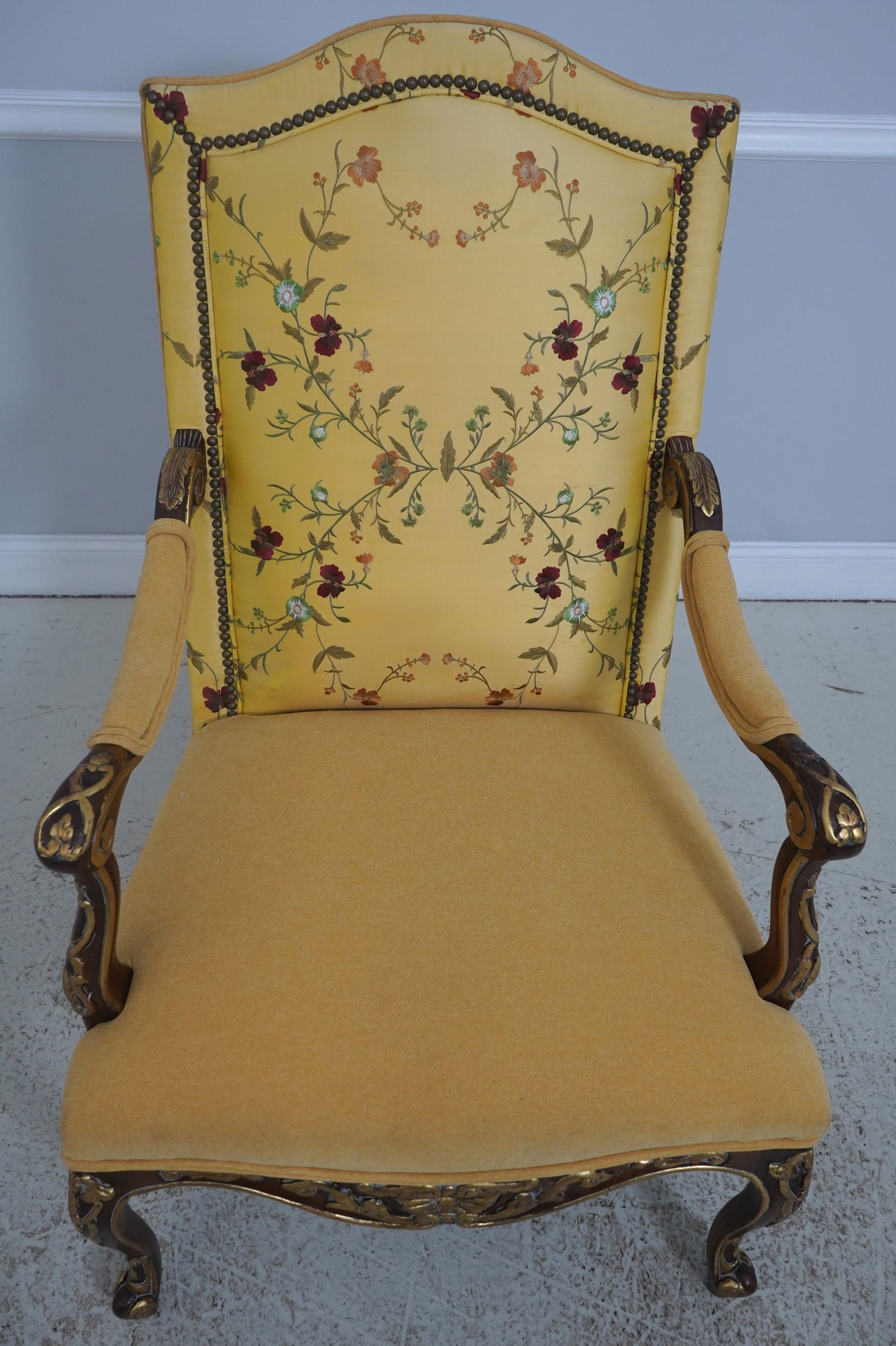 Pair of Century Louis XV Style Giltwood Armchairs - 2