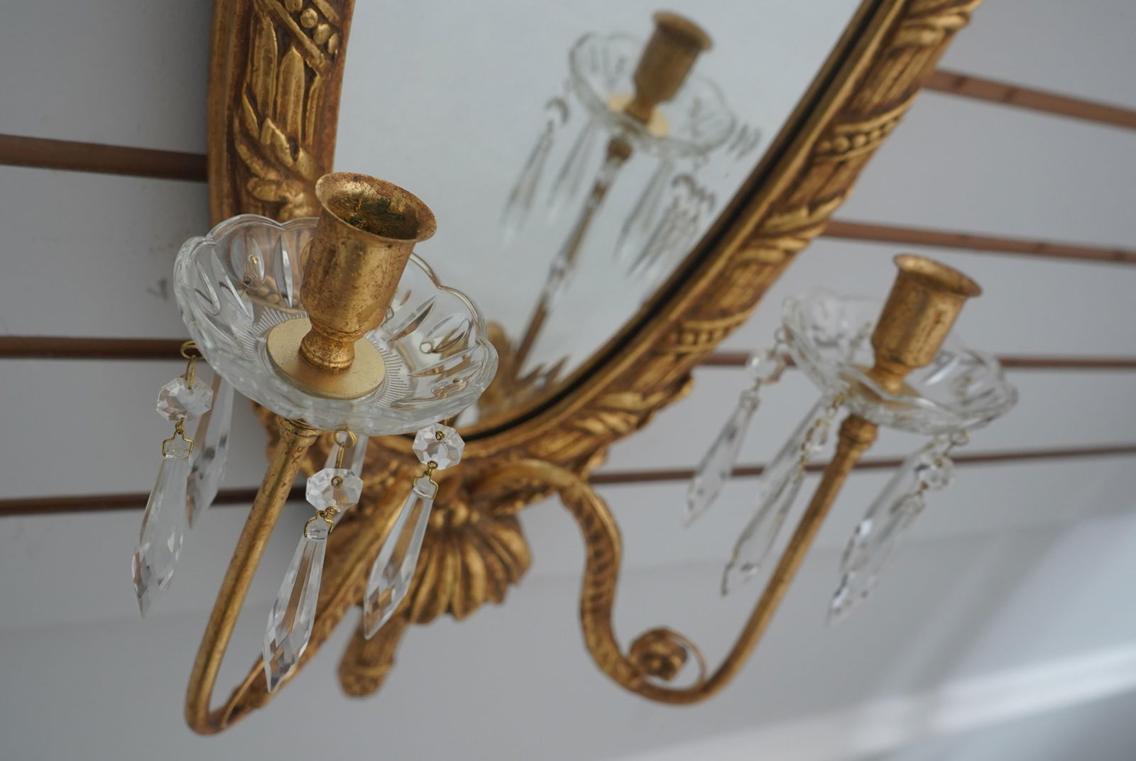 Pair Friedman Brothers Gold Gilt Candelabra Sconces - 5